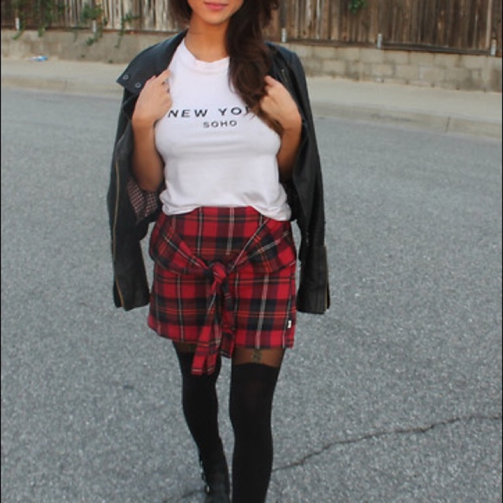 Vans plaid skirt